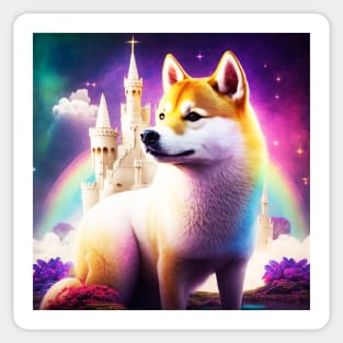 Shiba Inu Dog, Magical Land, Fantasy Sticker